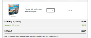 Days of Wonder - Ticket To Ride San Francisco - Stedeneditie - Bordspel voor €11,24 bij Kruidvat
