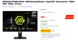MSI MAG 274QRF QD E2 - QHD Gaming Monitor voor €180 bij Bol
