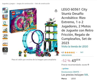 LEGO modelo 60361 City Stuntz Desafío Acrobático
