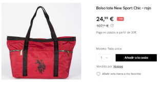 Bolso Tote U.S. Polo Assn. New Sport Chic por 24.99€