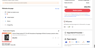 Móvil Realme GT 7 Pro 12/256GB por solo 592,99€