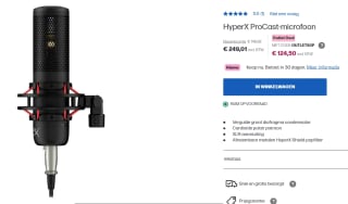 HP HyperX ProCast microfoon voor €124,50 bij HP