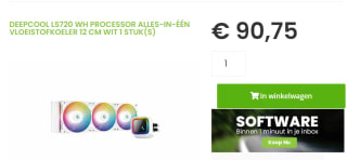 DeepCool LS720 WH - Vloeistof-koelsysteem voor €90,75 bij Sicomputers