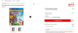 Videojuego Dragon Quest XI: Ecos de un pasado perdido PS4 por 12,39€
