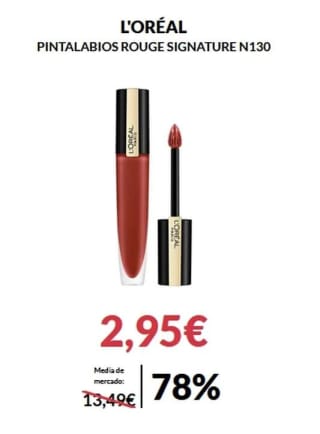 L'ORÉAL Pintalabios Rouge Signature N130