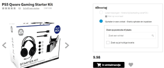 Qware PS5 Gaming bundel / Starter kit voor €9,98 bij Intertoys