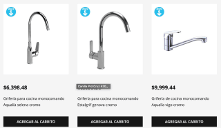 Griferías para cocina desde $6.398 ARS por Todo Grifería