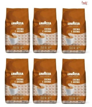 Take 6 packs of Lavazza Crema e Aroma roasted coffee beans from eBay for £43.55
