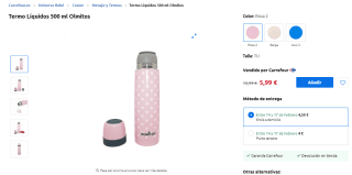 Termo Líquidos 500 ml Olmitos por 5,99€ en dos colores