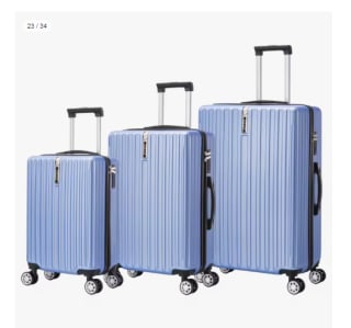Juego de 3 Maletas Trolley ABS Semirrígidas 4 Ruedas por 59.41€ (Cuenta Nueva 47.41€)