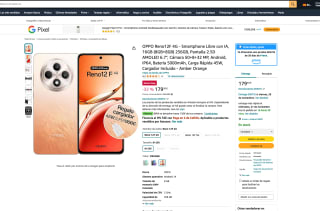 OPPO Reno12F 4G 16GB 8GB+8GB 256GB AMOLED 6.7" Cámara 50+8+32 MP IP64 5000mAh 45W Cargador Incluido por 179,50€