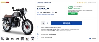 Motocicleta Italika Sptfire 250 por $29,999