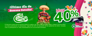 40% de descuento en destinos en Estrella Blanca (Hoy)