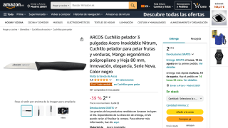 ARCOS Cuchillo Pelador 2 unidades por 4,41€