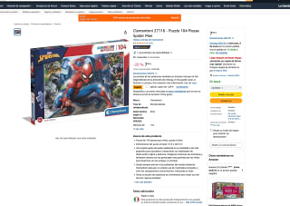 Clementoni 27116 Puzzle 104 Piezas Spider Man por solo 6,30€