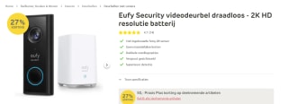 Eufy S220 2K Draadloze Video Deurbelset Inclusief Homebase 2 voor €129 bij Praxis