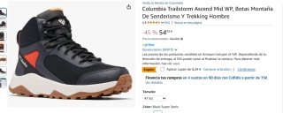 Botas Montaña Columbia Trailstorm Ascend Mid WP hombre por 46,71€