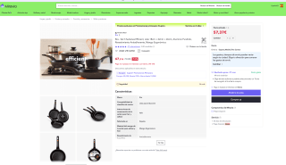 Bra Set 3 Sartenes Efficient Lote 18cm + 22cm + 26cm Aluminio Fundido por 57,37€