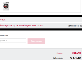 AEG 7000 SensiDry® - Warmtepomp Droger 9 kg voor €674,10 dmv code