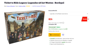 Ticket to Ride Legacy: Legendes uit het Westen voor €63 bij Bol.com