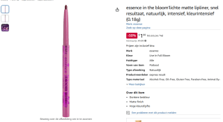 Essence in the bloom'lichte matte lipliner voor €1 bij Amazon