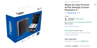 Maleta Voltedge para PS5 por $300 en Mercado Libre