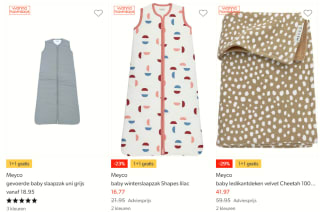 1+1 gratis op alle Meyco babyartikelen bij Wehkamp