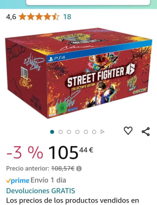 Street Fighter 6 PS4 por 105,44€.