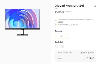 Xiaomi Monitor A24i 24" por $1,299
