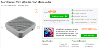 Acer Connect Vero W6m router voor €69 bij Yorcom