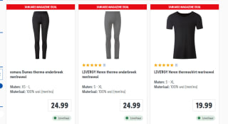 Heren en dames Thermokleding van merino wol vanaf €19,99 in de Lidl webshop