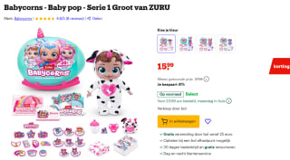 Zuru Babycorn Rainbocorn Pluche Knuffel + Licht En Geluid voor €15,99 bij bol