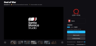 Desde epicGames tenemos el juego God of War por 9,99€