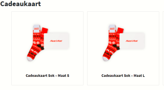 Kerstsokken gratis bij aankoop van een fysieke MediaMarkt cadeau kaart