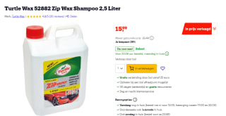 Turtle wax T96 Zip wax car wash 2,5L voor €15,99 bij Bol
