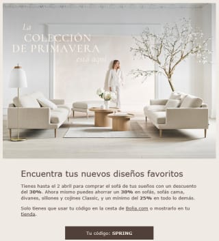 30% DTO y 25% DTO en Bolia.com