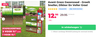 Avant Grazz gazonzaad voor €12,95 bij Voordeelvanger