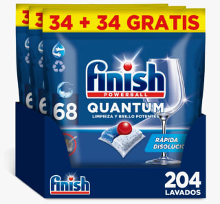 Pack de Finish Powerball Quantum 240 pastillas + 2 ambientadores + Abrillantador por 34,99€