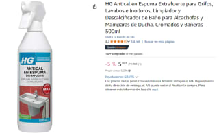 3 Botes de 500mll de HG Antical en Espuma Extrafuerte para Grifos, Lavabos e Inodoros por 11.64€