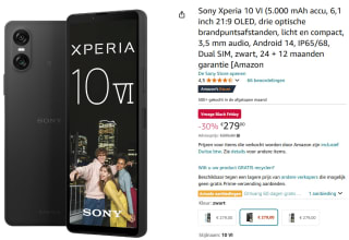 Sony Xperia 10 VI voor €279 bij Amazon