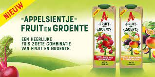 1 Liter pak 100% puur sap Sinaasappel of Goudappel gratis bij aankoop van een pak Appelsientje Fruit en Groente