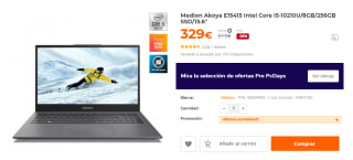 Ordenador Portatil Medion Akoya E15415 Intel Core i 10210U8GB 256GB SSD 15.6" por 329€
