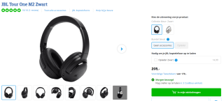 JBL Tour One M2 (Zwart) voor €205 bij Coolblue