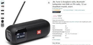 JBL Tuner 2 Draagbare DAB+/FM Radio met Bluetooth