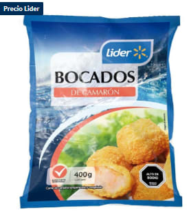Bocados de camarón de 400 gramos por $3.090