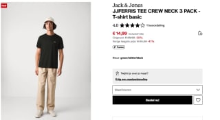JACK & JONES Shirt 'JJFerris' in Donkergroen, Zwart, Wit voor €14,99 bij Zalando