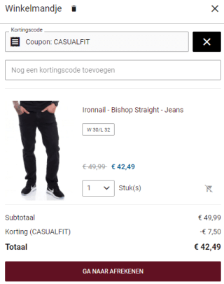 15% korting op alle broeken bij Impericon