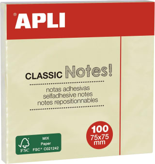 APLI 10975 - Notas Adhesivas Pack de 100 por 0,50€