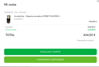 Máquina recreativa Arcade1Up STREET FIGHTER II por 434,50€ varios modelos