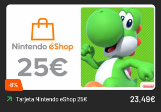 Tarjeta Nintendo eShop 25€ - Europe por 23,49€